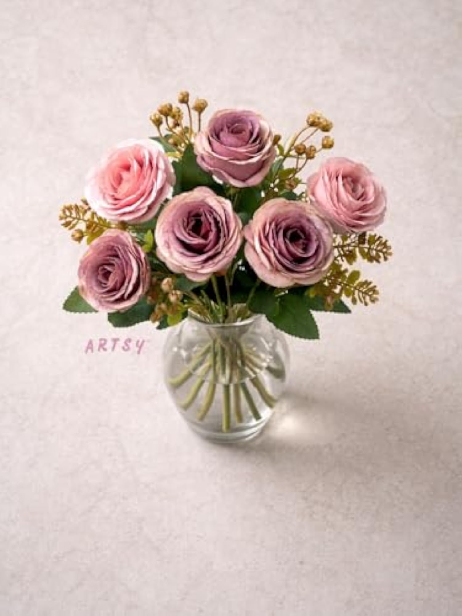 Artificial Rose Flower Bunch, Pack of 1